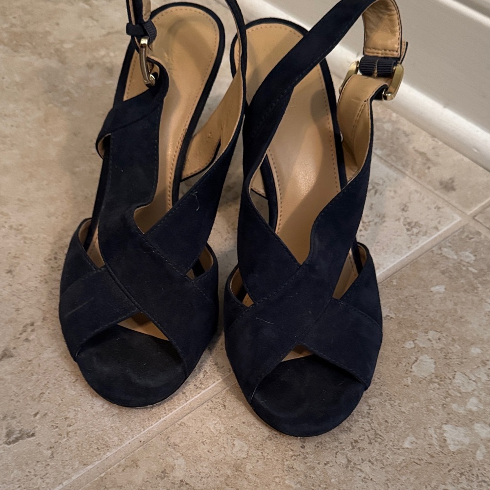 Michael Kors Navy Heeled Sandals